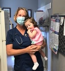 Nurse Cathy with Child
